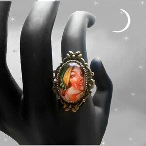 Flapper Ring is One of a Kind, Fun Funky Artisan Jewelry with Adjustable Band